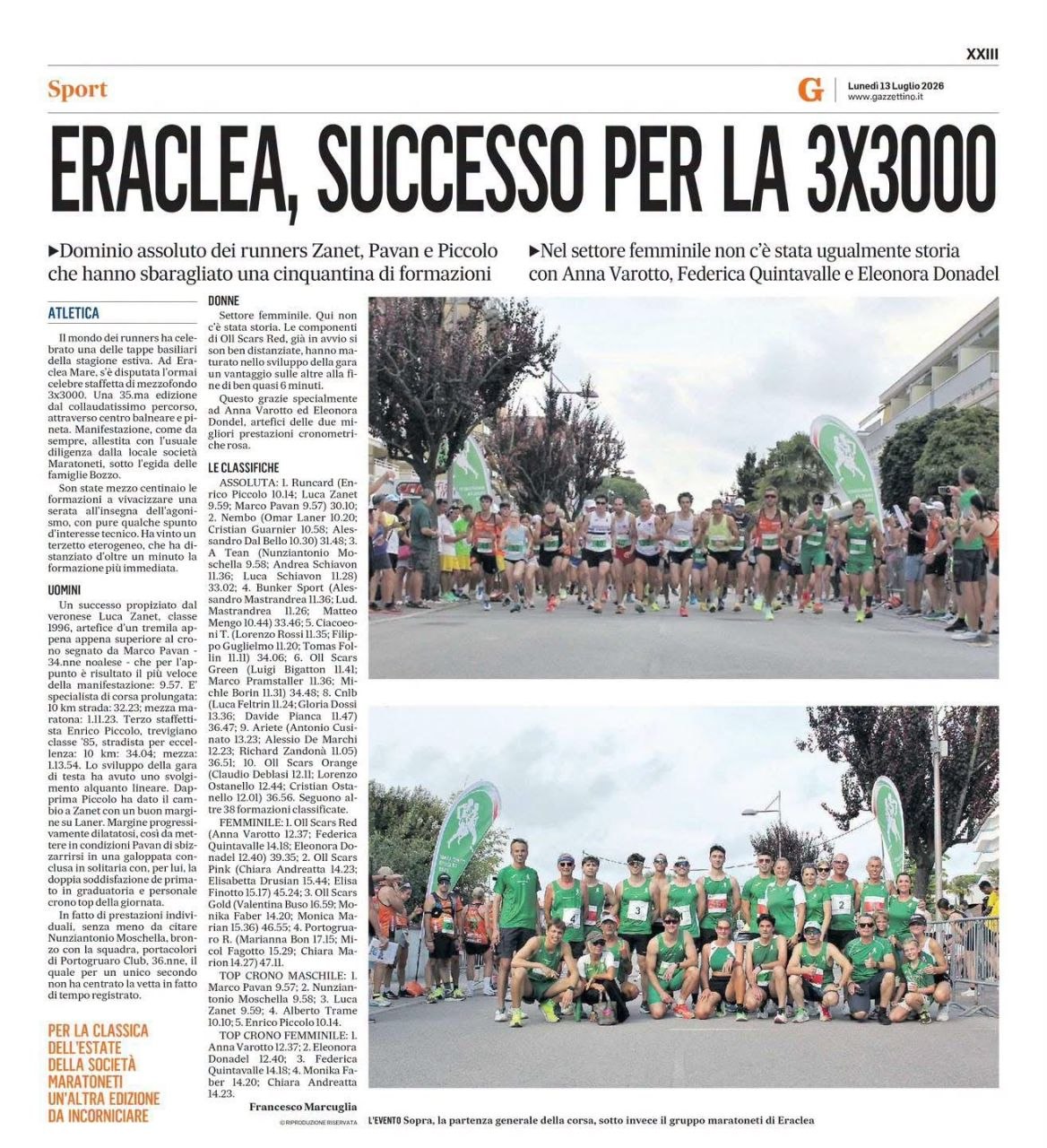 Corriamo Insieme, Portogruaro! — 13 luglio - 20 luglio